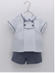 Conjunto blusa milrayas e calça linho