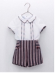 Camisa bebé y pantalón corto rayas