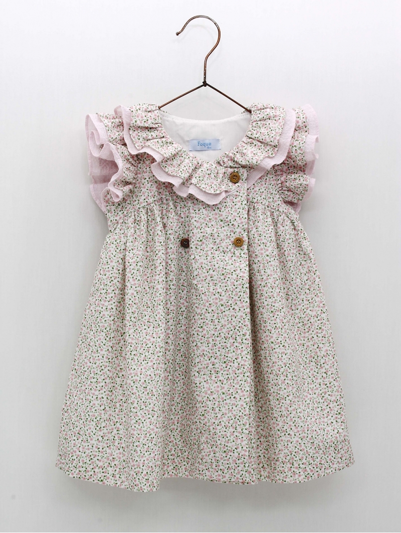 Vestido liberty com volantes