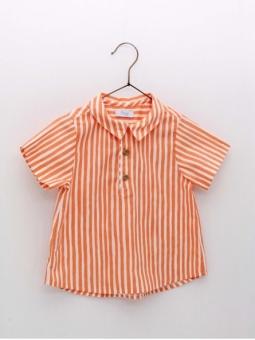 Camisa listras laranja 