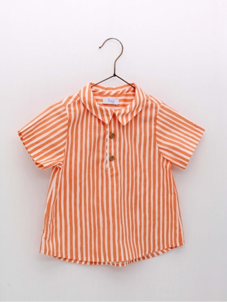 Camisa listras laranja 