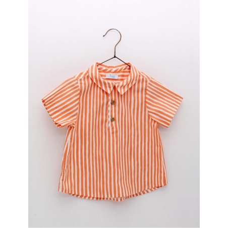 Camisa listras laranja 