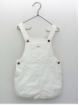 White canvas dungarees with straps