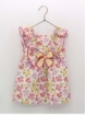 Vestido Estampado com Volantes e Laço