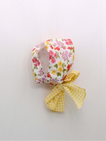 flower print bonnet