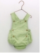 Green vichy dungarees
