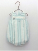 Green striped romper