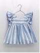 Vestido rayas manga con volantes