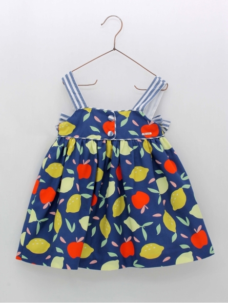 Vestido tirantes estampado frutas