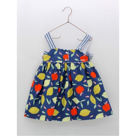 Vestido tirantes estampado frutas