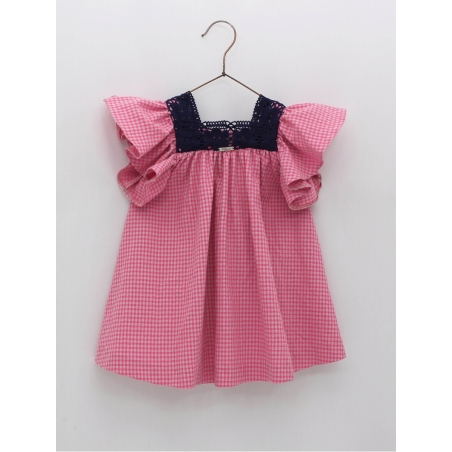 Fuchsia gingham dress