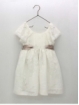 Vestido encaje y entredós con lazo