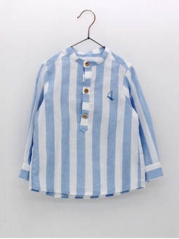Camisa pescoço mao listras