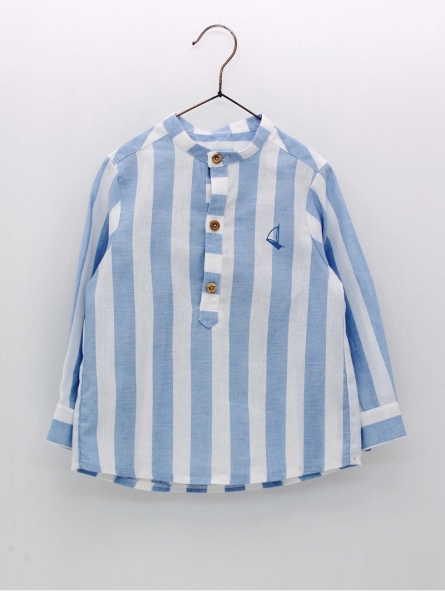 Camisa pescoço mao listras