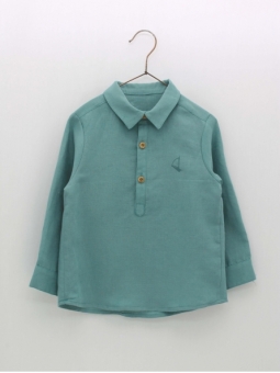 Camisa linho pescoço camisero