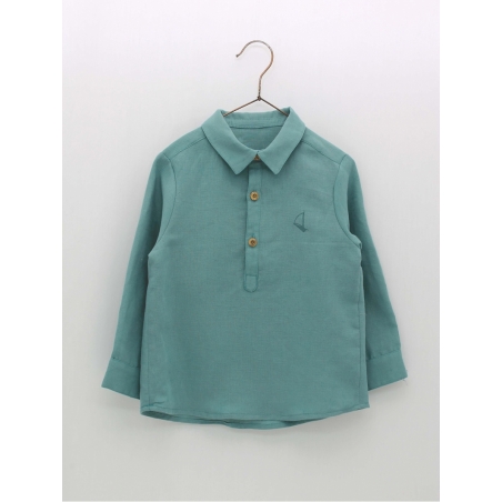 Camisa linho pescoço camisero