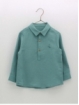 Linen shirt with shirt collar