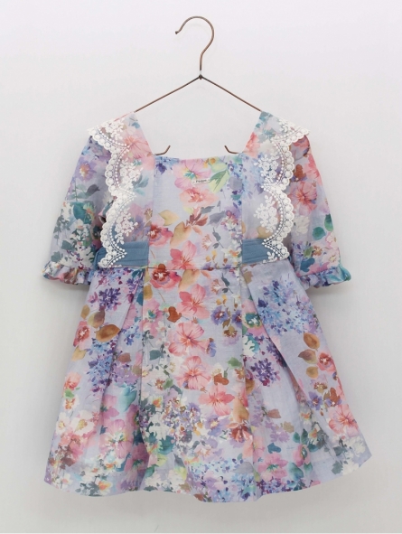 Vestido flores corte cintura