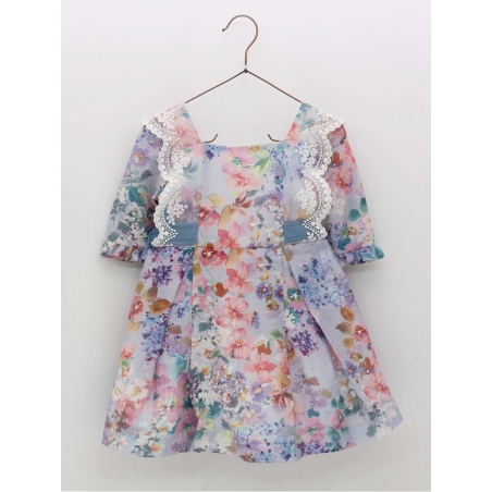 Vestido flores corte cintura
