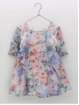 Floral cut waist dress