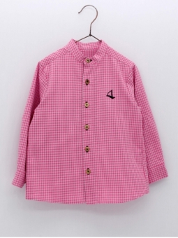 Camisa pescoço camisero fucsia