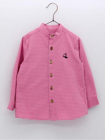 Camisa pescoço camisero fucsia