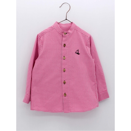 Camisa pescoço camisero fucsia