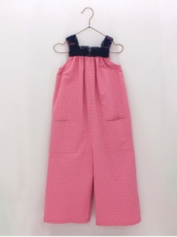 Fluor gingham check jumpsuit
