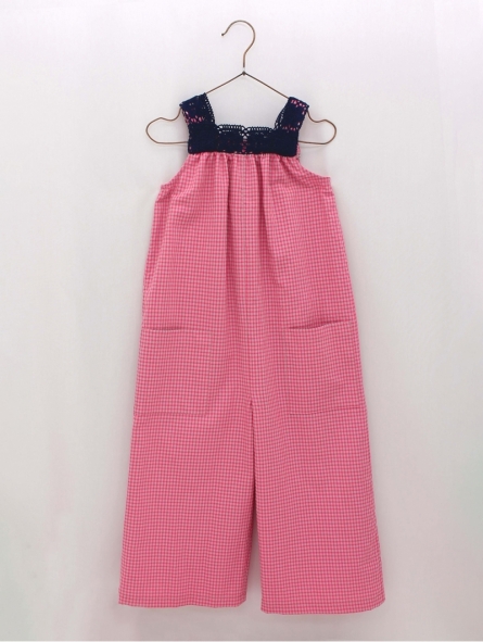 Fluor gingham check jumpsuit
