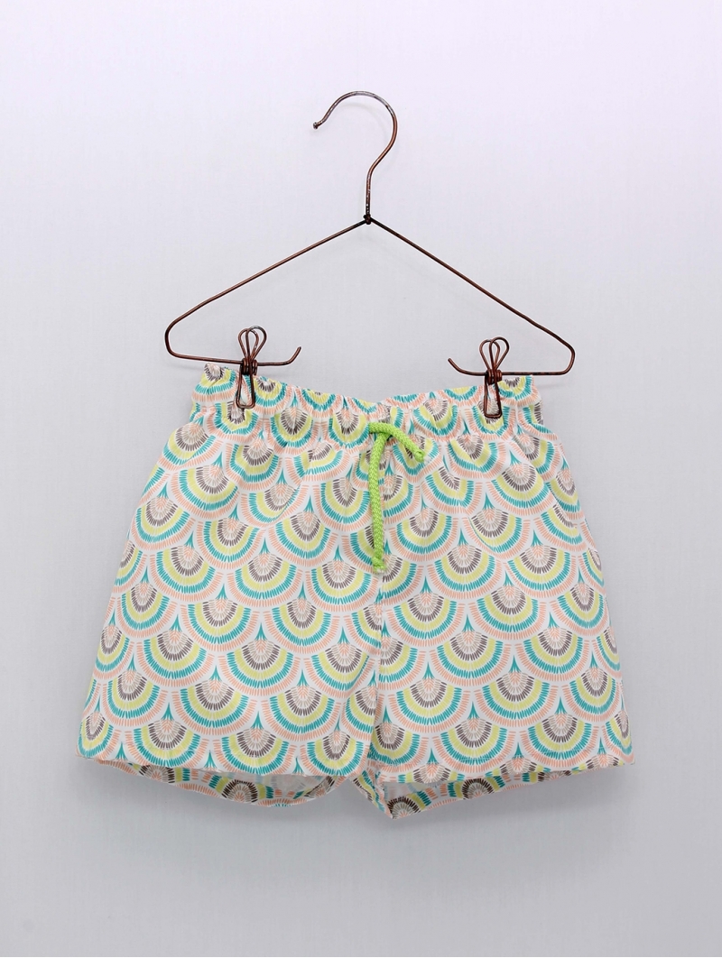 Revival print boy's swimsuit