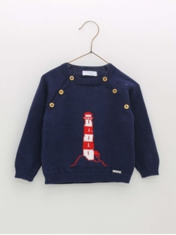 Lighthouse drawing sweater