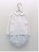 White doublet and fabric panty set