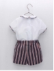 Camisa bebé y pantalón corto rayas