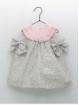 Vestido cuello punto flor liberty