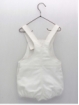 White canvas dungarees with straps
