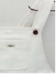 White canvas dungarees with straps