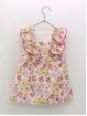 Vestido Estampado com Volantes e Laço