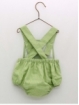 Green vichy dungarees