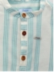 Striped mandarin collar shirt