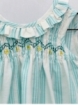 Vestido listras com ninho de abeja
