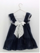 Navy embroidered dress