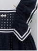 Navy embroidered dress