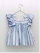 Vestido rayas manga con volantes