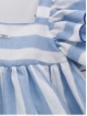 Vestido rayas manga con volantes