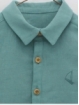 Linen shirt with shirt collar