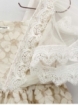 Beige lace dress with tulle