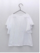 White ruffle sleeve t-shirt