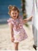 Printed Dress with Ruffles and Bow