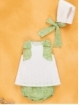Embroidered fabric bonnet