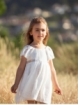 Vestido encaje y entredós con lazo